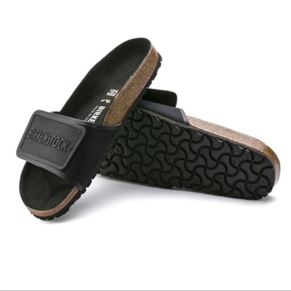 Birkenstock Black Slide Sandals with Cork Footbed